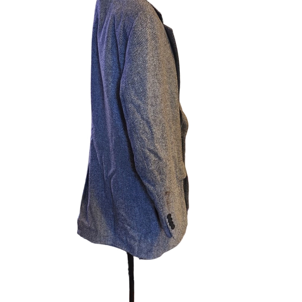 Oscar de la Renta Sport Coat & Blazer Herribgbone Two Button Closure - Picture 5 of 11